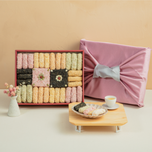 강릉무진장한과,(강원ON)선물세트 꽃수를담다 2호(고급보자기)