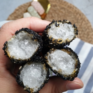 강릉무진장한과,(강원ON)검은깨유과 40개(개별포장)