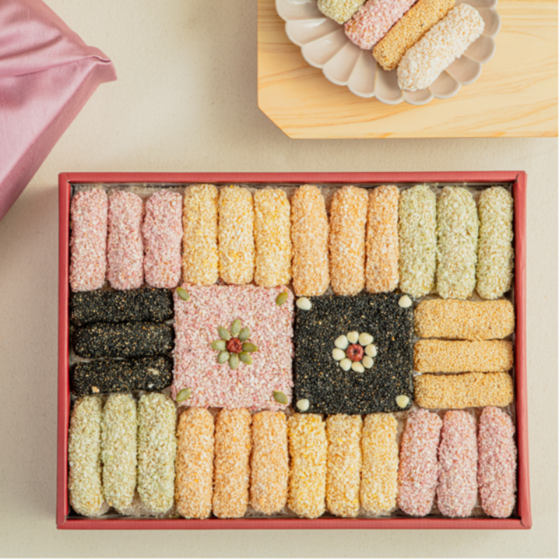 강원더몰,(강원ON)강릉무진장한과  선물세트  꽃수를담다 2호(고급보자기포장)