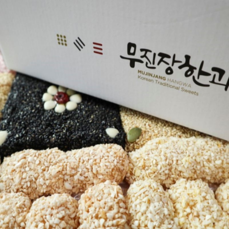 강원더몰,(강원ON)강릉무진장한과  선물세트  꽃수를담다 2호(고급보자기포장)