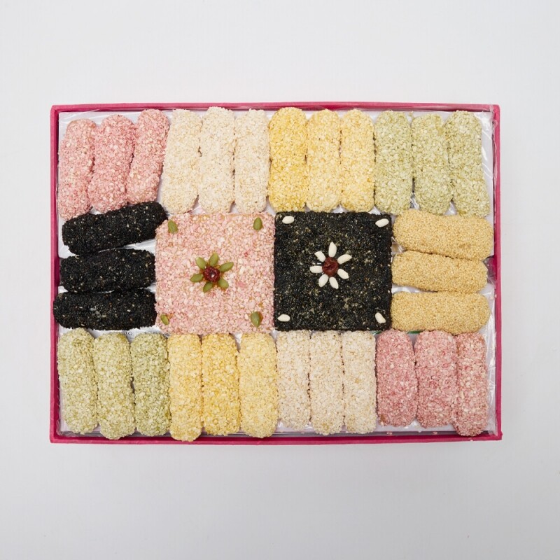 강원더몰,강릉무진장한과  춘천한지대 선물세트(인디핑크 고급보자기*노리개)